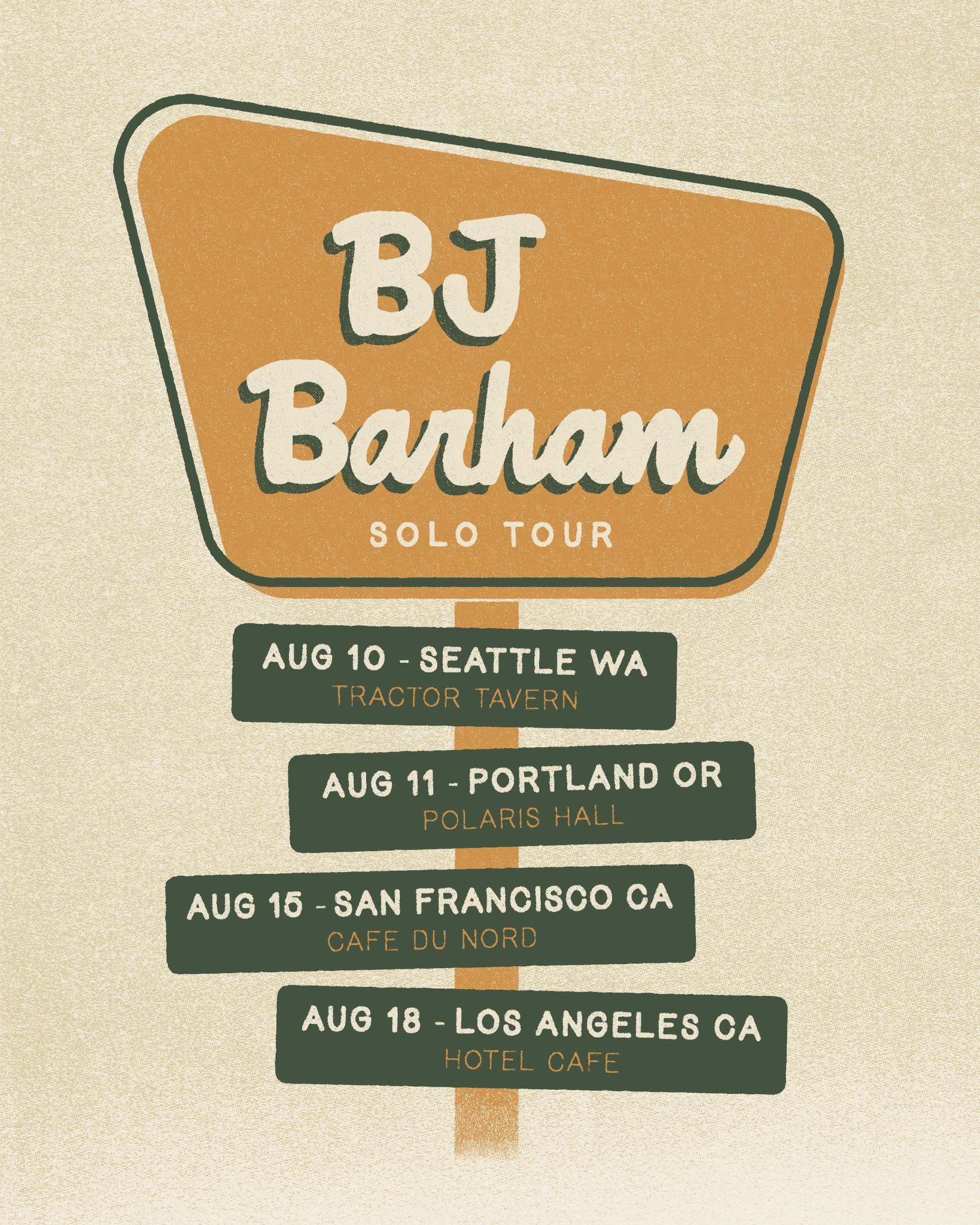BJ Barham Tour Poster 2026